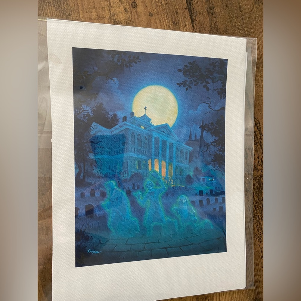 Haunted Mansion Hitchhiking Ghosts Art Print